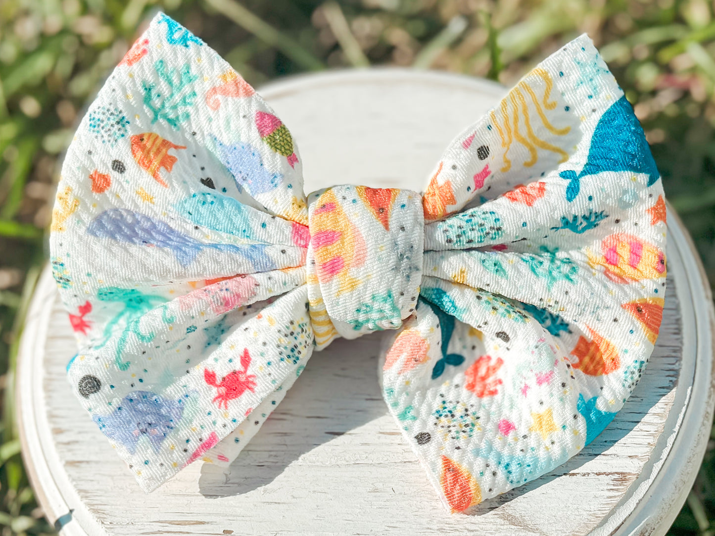 Under the Sea Fabric Bow