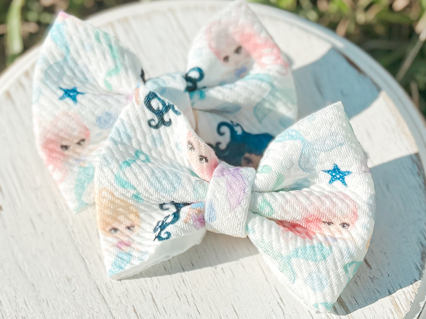 Mermaid Fabric Pig Tails