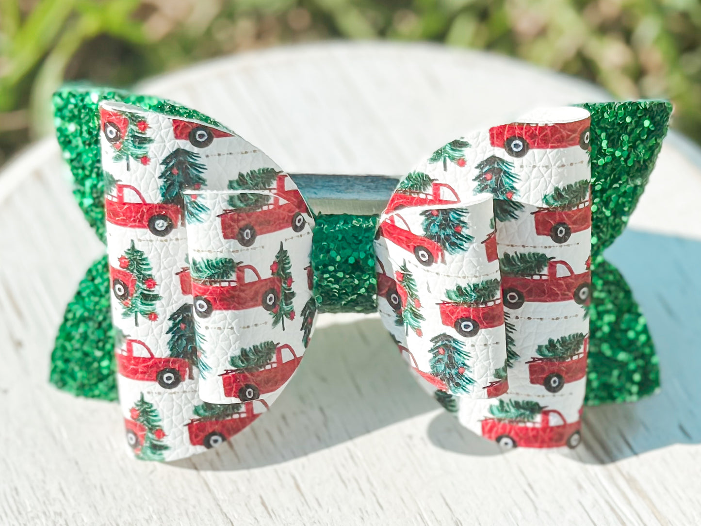 Christmas Trucks Bow